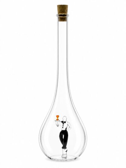 Mundgeblasene Flasche mit Kellner, leer oder befüllt, 500ml