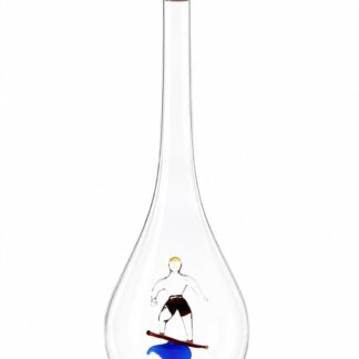 Mundgeblasene Flasche mit Surfer, leer oder befüllt, 500ml
