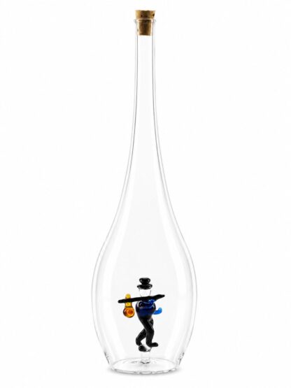 Mundgeblasene Flasche mit Wanderer, leer oder befüllt, 500ml