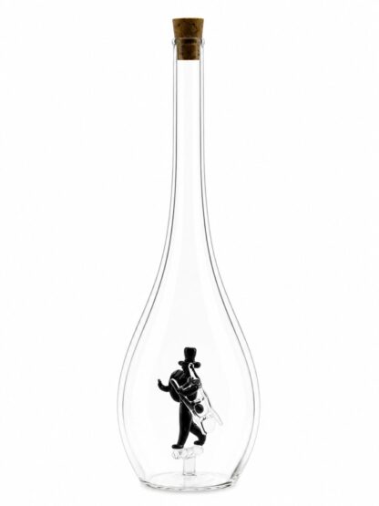 Mundgeblasene Flasche mit Kaminfeger, leer oder befüllt, 500ml