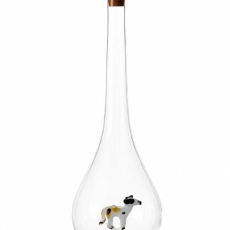 Mundgeblasene Flasche Hund weiss, leer oder befüllt, 500ml
