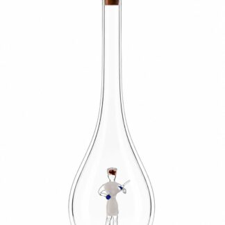 Mundgeblasene Flasche mit Krankenschwester, leer oder befüllt, 500ml