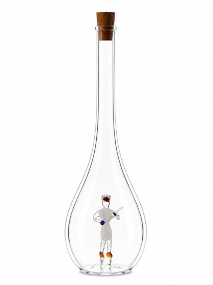 Mundgeblasene Flasche mit Krankenschwester, leer oder befüllt, 500ml