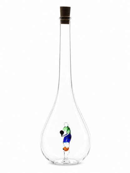 Mundgeblasene Flasche mit Tisch-Tennisspieler, leer oder befüllt, 500ml