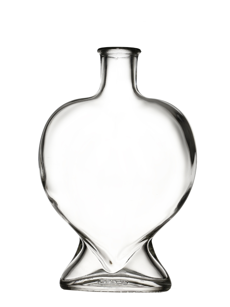 Flasche Herz, leer oder befüllt, 200ml