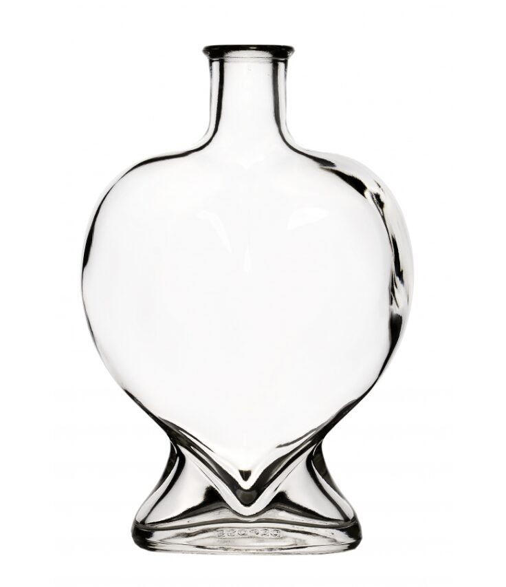 Flasche Herz, leer oder befüllt, 500ml