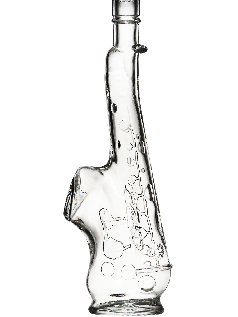 Flasche Saxophon, leer oder befüllt, 500ml