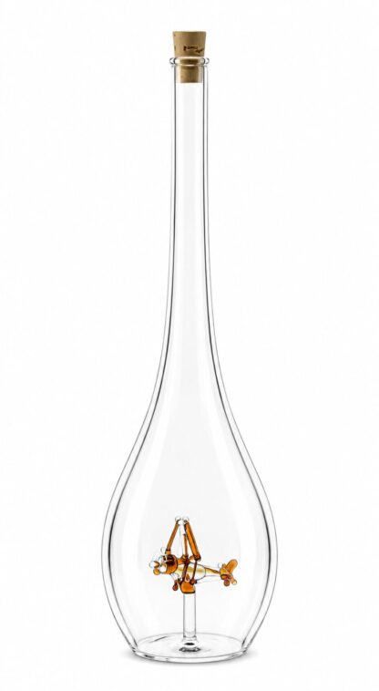Mundgeblasene Flasche mit Doppeldecker, leer oder befüllt, 500ml