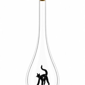 Mundgeblasene Flasche mit Katze, leer oder befüllt, 500ml