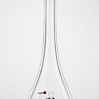 Mundgeblasene Flasche mit Dartspieler, leer oder befüllt, 500ml