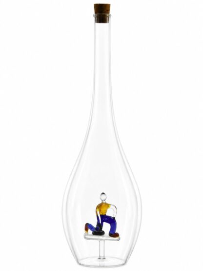Mundgeblasene Flasche mit Curler, leer oder befüllt, 500ml