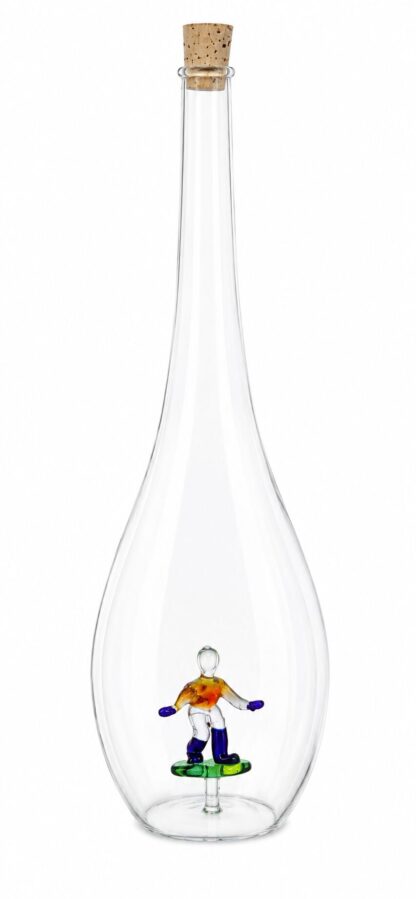 Mundgeblasene Flasche mit Skateboarder, leer oder befüllt, 500ml