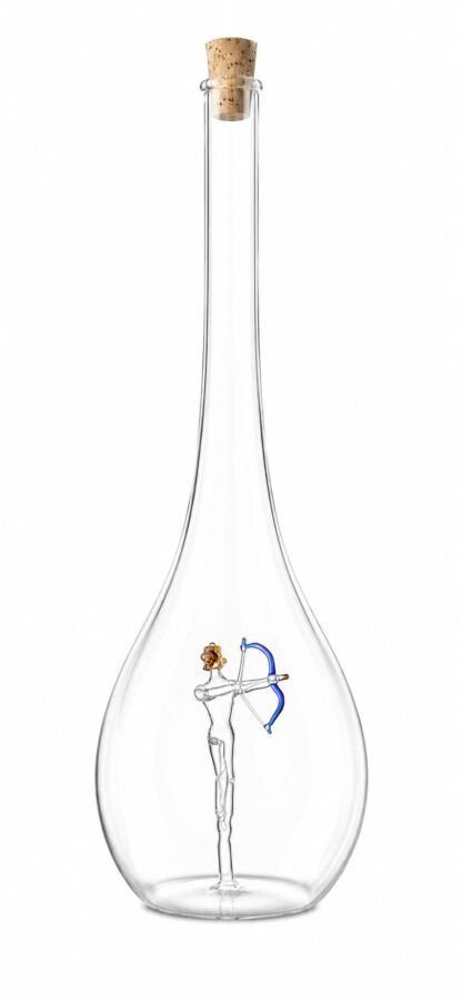 Mundgeblasene Flasche Sternzeichen Schütze, leer oder befüllt, 500ml