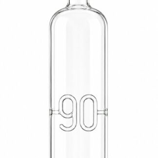 Mundgeblasene Flasche mit Zahl 90, leer oder befüllt, 500ml